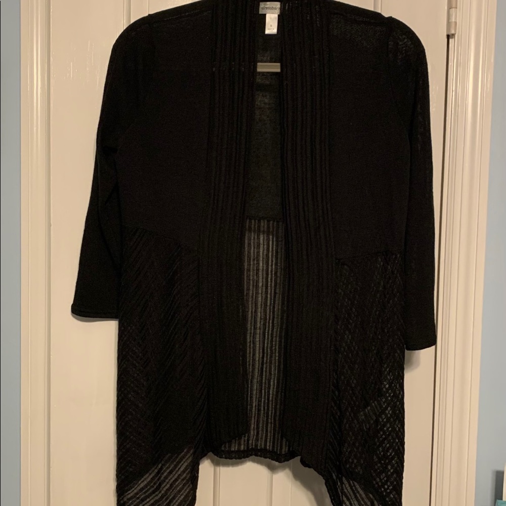 Lightweight sweater 3/4 sleeves black small